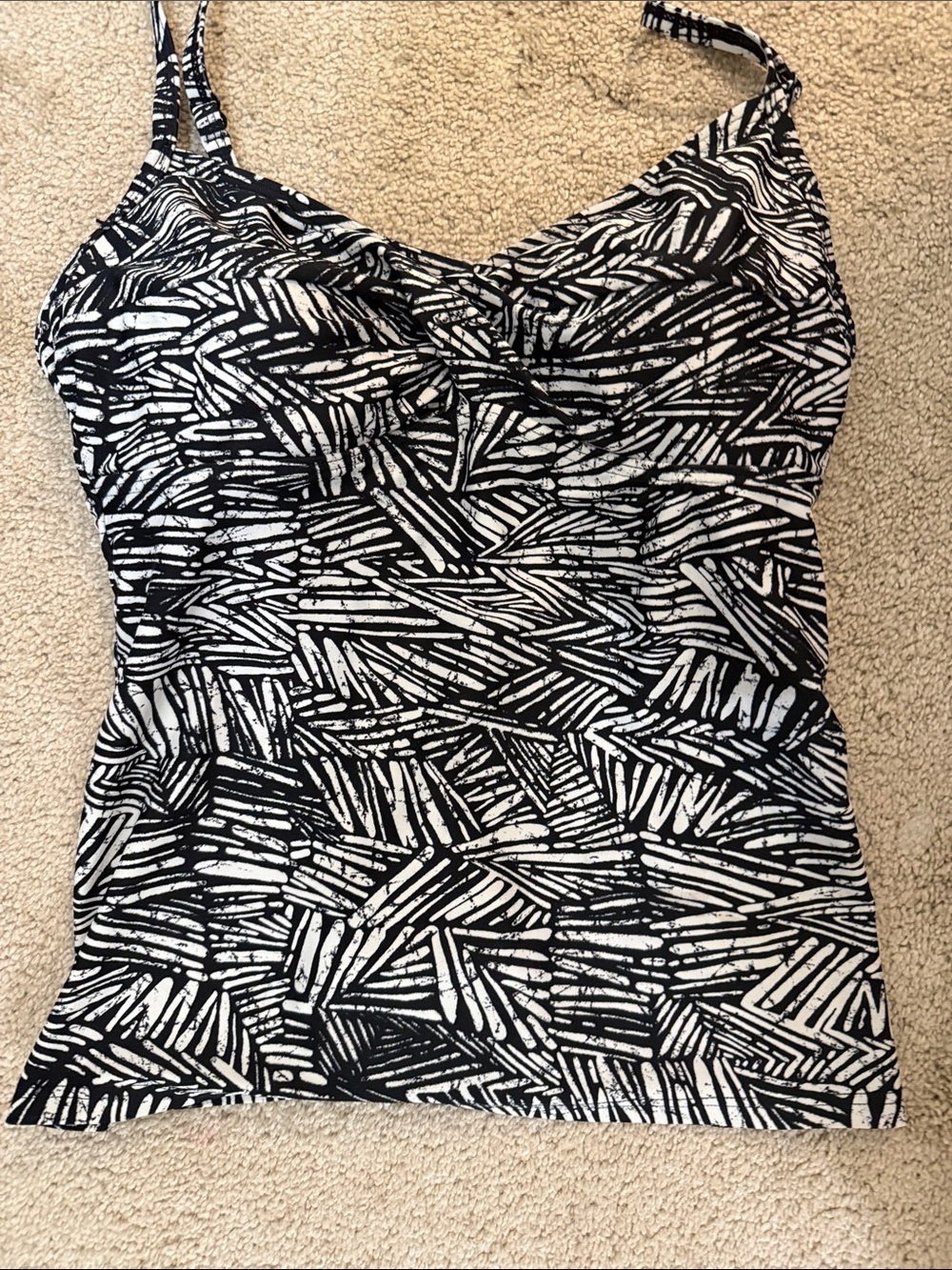Black & White Printed Women's Cami Top